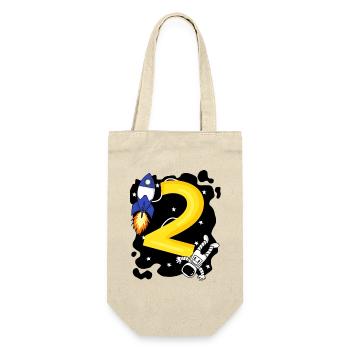 2 Birthday Boy Astronaut - two years - Gift Bag for Bottles - nature - Front