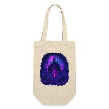 neon gothic gothic castle with roses - Gift Bag for Bottles - nature - Front