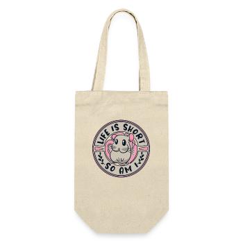 Life Is Short So Am I Shorttail Longtail - Gift Bag for Bottles - nature - Front