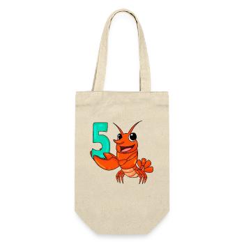 5 Birthday 5 years old with animal motif - Five - Gift Bag for Bottles - nature - Front