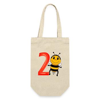 2 birthday 2 years old with animal motif - two - Gift Bag for Bottles - nature - Front