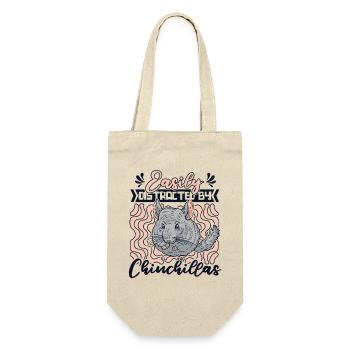 Easily Distracted By Chinchillas Longhair Breeders - Gift Bag for Bottles - nature - Front