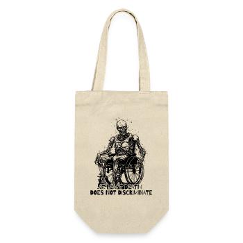 Skeleton in a wheelchair: no discrimination - Gift Bag for Bottles - nature - Front