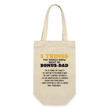 5 Things to Know About My Dad Bonus Humor - Gift Bag for Bottles - nature - Front