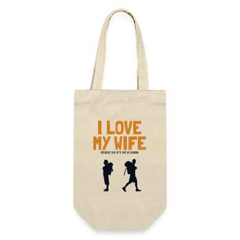 I love my Wife Hiking Mountain Hiking Hiking Trekking - Gift Bag for Bottles - nature - Front