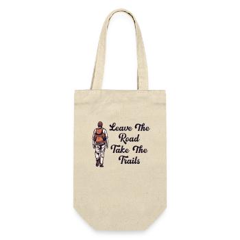 Leave Road Take Trails Hiking Trekking - Gift Bag for Bottles - nature - Front
