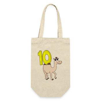 10 birthday 10 years old with animal motif - ten - Gift Bag for Bottles - nature - Front
