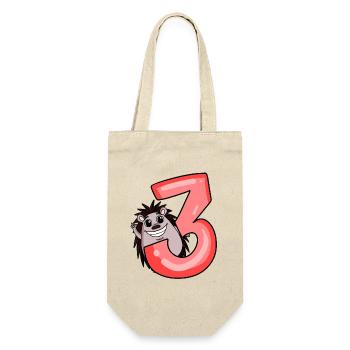 3 birthday 3 years old with animal motif - three - Gift Bag for Bottles - nature - Front