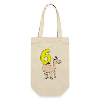 6 Birthday 6 years old with animal motif - six - Gift Bag for Bottles - nature - Front