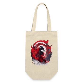 Wolfsblut Japan Wolfs Kunst - Geschenkbeutel für Flaschen - Natur - Vorne