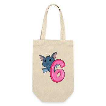 6 Birthday 6 years old with animal motif - six - Gift Bag for Bottles - nature - Front
