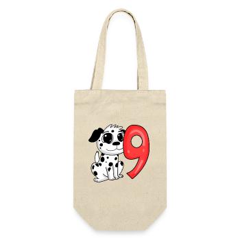 9 Anniversaire 9 ans avec motif chien - neuf - Sac à bouteille - nature - Devant