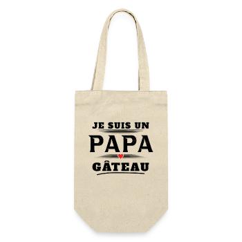Homme Un Papa Gâteau Pâtisserie Humour Cadeau Noël - Sac à bouteille - nature - Devant