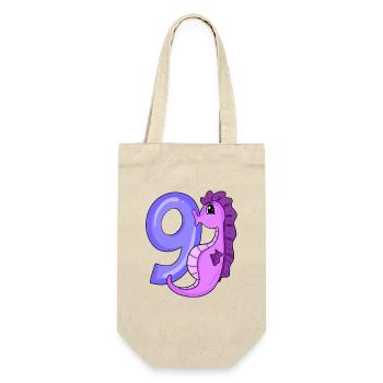 9e anniversaire Motif Seahorse - Neuf ans - Sac à bouteille - nature - Devant