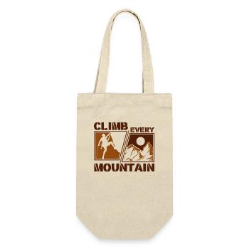 Climb Every Mountain Sportklettern Speedklettern - Geschenkbeutel für Flaschen - Natur - Vorne