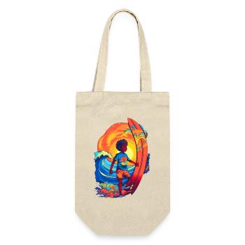 Surfer with sunbeam motif - Gift Bag for Bottles - nature - Front