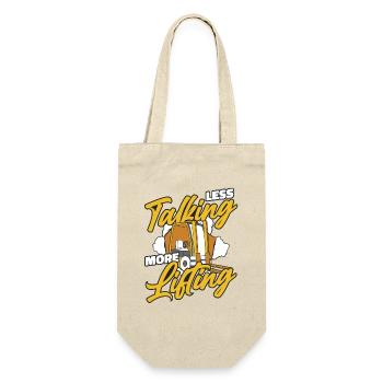 Less Talking More Lifting Telehandler - Gift Bag for Bottles - nature - Front
