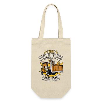 I Make Forklifting Look Easy Forklift Driver - Gift Bag for Bottles - nature - Front