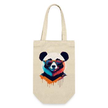 Panda Power: Retro Panda T-Shirt - Gift Bag for Bottles - nature - Front
