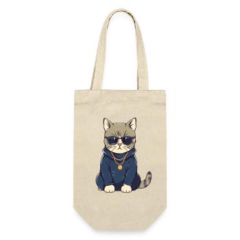 Chat avec lunettes de soleil et sweat à capuche - Sac à bouteille - nature - Devant