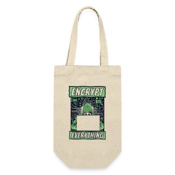 Encrypt Everything Phishing Sniffer Grey Hat - Geschenkbeutel für Flaschen - Natur - Vorne