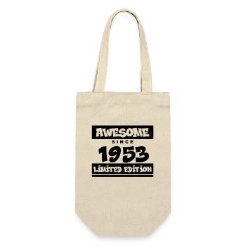1953 - Jahrgang 1953 - Fantastisch seit 1953 - Geschenkbeutel für Flaschen - Natur - Vorne