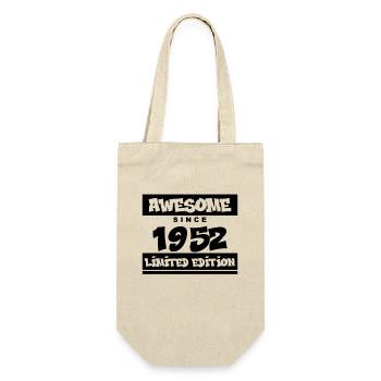 1952 - Jahrgang 1952 - Fantastisch seit 1952 - Geschenkbeutel für Flaschen - Natur - Vorne