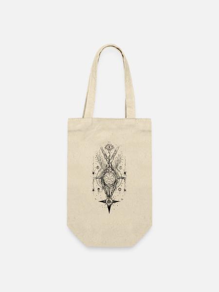 Vegvisir Wikinger Runen Kompass Okkult Symbolik - Geschenkbeutel für Flaschen - Natur