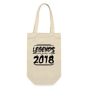 2018 - Year 2018 - Year of construction 2018 - Gift Bag for Bottles - nature - Front