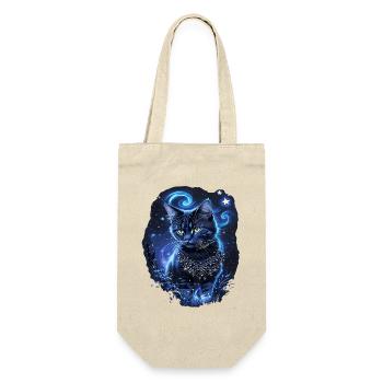 Zauberhafte schwarze Katze - Geschenkbeutel für Flaschen - Natur - Vorne