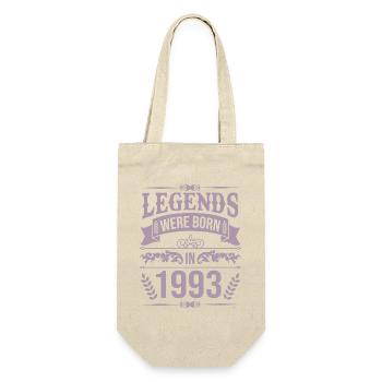 1993 Geburtstag Männer Frauen  - Geschenkbeutel für Flaschen - Natur - Vorne
