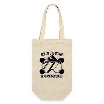 Lustiger Snowboard Witz - Geschenkbeutel für Flaschen - Natur - Vorne