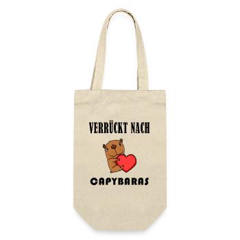 Capybara Wasserschwein Capybaras - Geschenkbeutel für Flaschen - Natur - Vorne