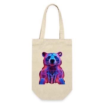 Neon-Hirschkäfer Design - Geschenkbeutel für Flaschen - Natur - Vorne