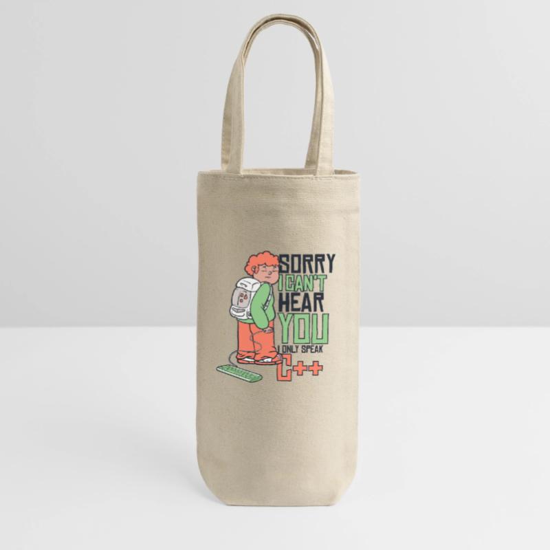 Can't Hear You Only Speak C++ Developer Coder Geschenkbeutel für Flaschen