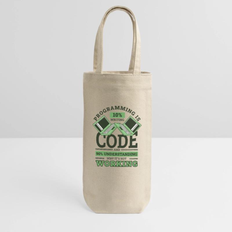 Programming 10% Writing 90% Not Working Coder Geschenkbeutel für Flaschen
