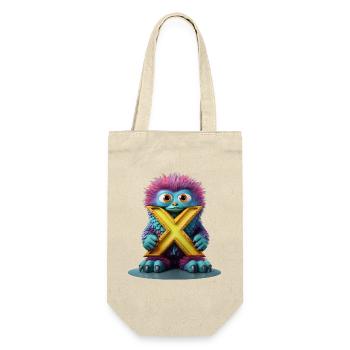 Multicolored Monster with X - Gift Bag for Bottles - nature - Front