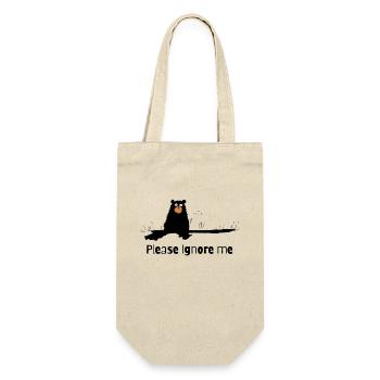 "Please Ignore Me": A Cute Bear - Gift Bag for Bottles - nature - Front