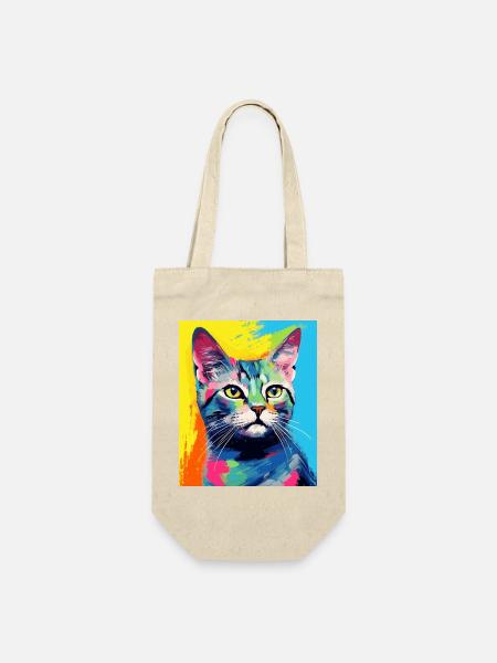 Kurzhaar Katze Cat Outfit für Katzenliebhaber - Geschenkbeutel für Flaschen - Natur