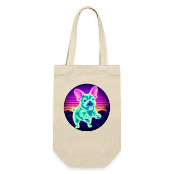 French Bulldog Neon Sunset - Gift Bag for Bottles - nature - Front