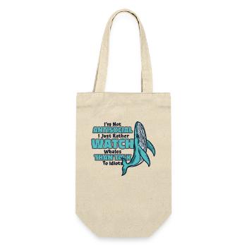 Rather Watch Whales Than Talk To Idiots Whale - Gift Bag for Bottles - nature - Front