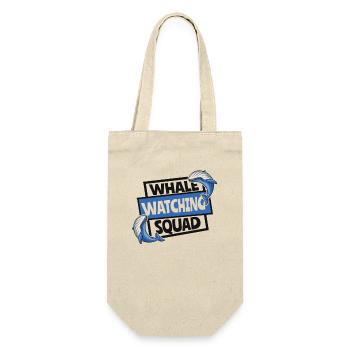 Whale Watching Squad Blue Beluga Cetacea Whale - Gift Bag for Bottles - nature - Front