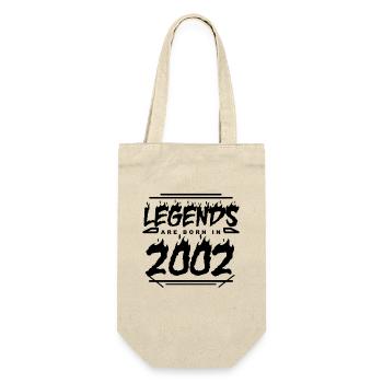 Legende 2002 - Jahrgang 2002 - Baujahr 2002 - Geschenkbeutel für Flaschen - Natur - Vorne