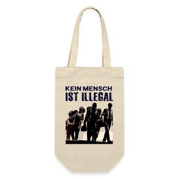 Kein Mensch ist illegal Demokratie Europa - Geschenkbeutel für Flaschen - Natur - Vorne