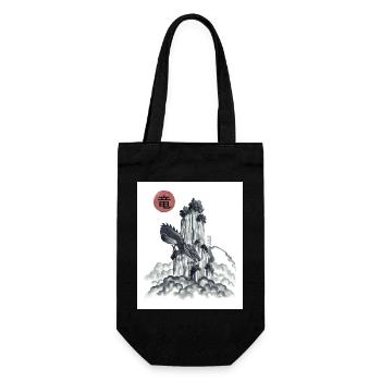 Sumi-e Dragon - Sac à bouteille - noir - Devant