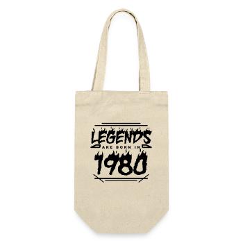 Legend 1980 - Born 1980 - Built in 1980 - Gift Bag for Bottles - nature - Front
