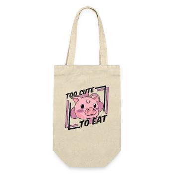 Trop mignon pour manger végétalien végétalien végétalien - Sac à bouteille - nature - Devant