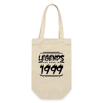 Legende 1999 - Jahrgang 1999 - Baujahr 1999 - Geschenkbeutel für Flaschen - Natur - Vorne
