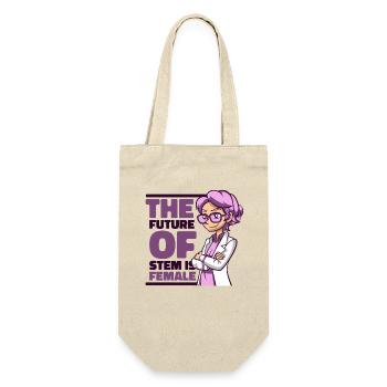 The Future Of STEM Is Female Empowering Women - Gift Bag for Bottles - nature - Front