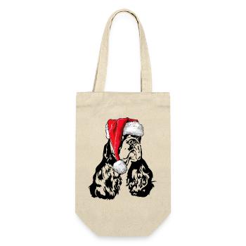 Père Noël American Cocker Spaniel Chiens de Noël - Sac à bouteille - nature - Devant
